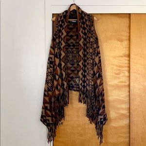Anthropologie Canton Fringe Vest OS Tracy Reece